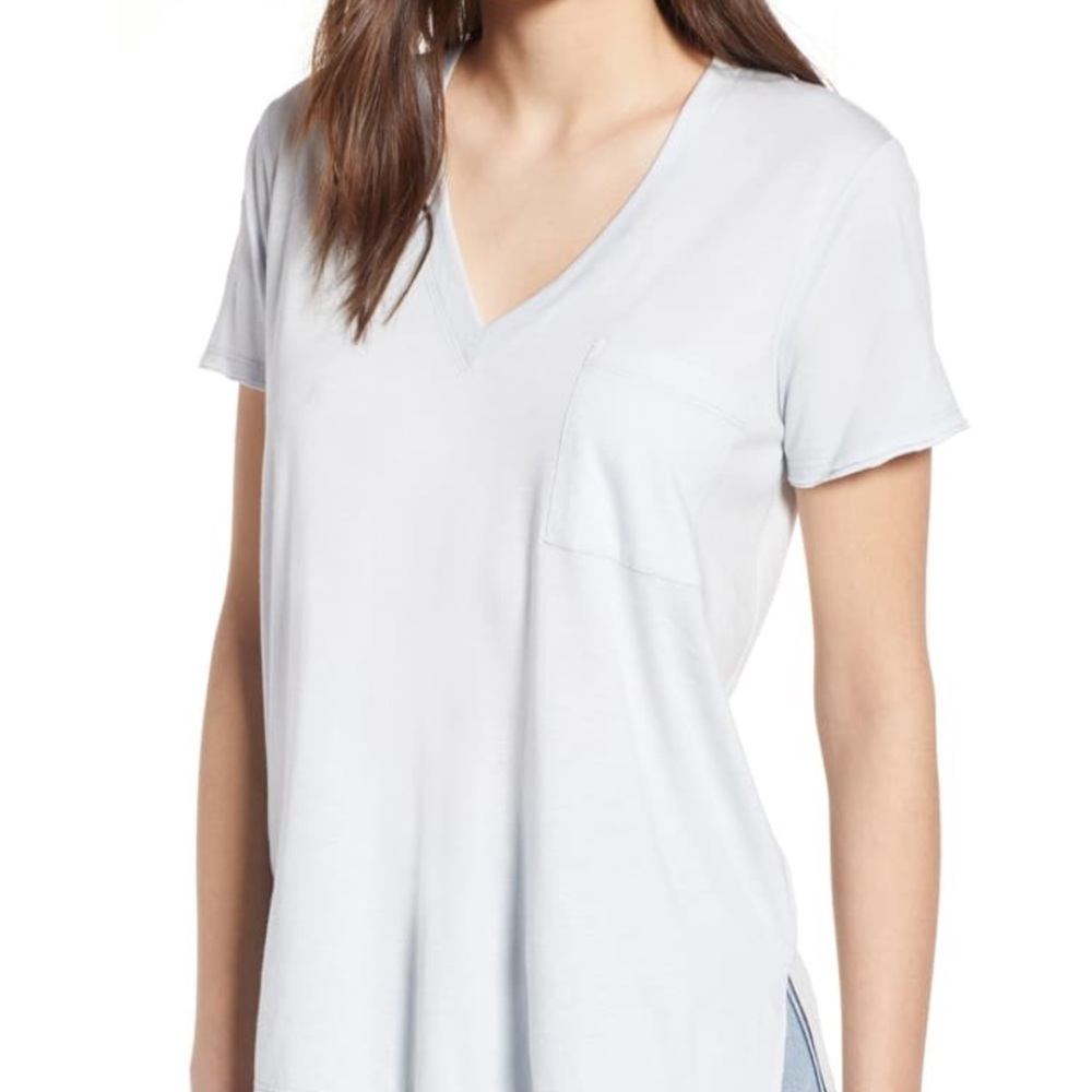SOLD!! Raw edge side slit tee